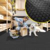PVC Bodenbelag Meterware Vinylboden Dionis Industriebodenbelag Rollenware 1,5mm Stärke Noppen Schwarz / Silber / Anthrazit Breite 100cm
