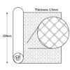 PVC Bodenbelag Meterware Dionis Vinylboden Industriebodenbelag Rollenware 1,5mm Stärke Karo Schwarz / Silber / Anthrazit Breite 100cm