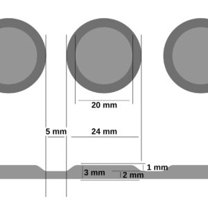 Gummimatte Meterware SBR Noppenmatte Bodenbelag Gummiläufer Schwarz 3mm Stark 120 cm Breite