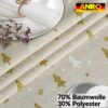 Weihnachtstischdecke Stofftischdecke Tischwäsche abwaschbar Tischtuch Baumwolle Polyester Weihnachtsbaum – 90x130cm, Schnittkante