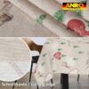 GTGANNA-34_20 Weihnachtstischdecke Stofftischdecke Tischwäsche abwaschbar Tischtuch Baumwolle Polyester Weihnachten Berge – 300x140cm, Schnittkante