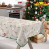 GTGANNA-34_SQ_33B Weihnachtstischdecke Stofftischdecke Tischwäsche abwaschbar Tischtuch Baumwolle Polyester Weihnachten Berge – 280x140cm, mit Saum (Eingefasst)