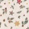 GTGANNA-35_20 Weihnachtstischdecke Stofftischdecke Tischwäsche abwaschbar Tischtuch Baumwolle Polyester Weihnachten Stern – 160x120cm, mit Saum (Eingefasst)