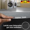 PVC Bodenbelag Noppenbelag Noppen Uni Grau 1mm Meterware 140cm Breite Antirutschmatte – 100x140cm