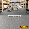 PVC Bodenbelag Noppenbelag Noppen Uni Grau 1mm Meterware 140cm Breite Antirutschmatte