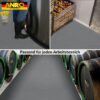 PVC Bodenbelag Noppenbelag Noppen Uni Grau 1mm Meterware 140cm Breite Antirutschmatte