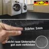 PVC Bodenbelag Noppenbelag Vinylboden Noppen Industriebodenbelag 1mm Meterware 140cm Schwarz