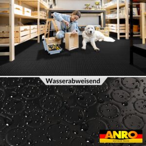 PVC Bodenbelag Boden Noppenbelag Noppen Vinylboden Schwarz 1mm Meterware 100cm Breite