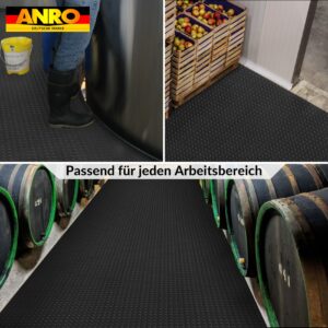 PVC Bodenbelag Boden Noppenbelag Noppen Vinylboden Schwarz 1mm Meterware 100cm Breite