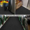 PVC Bodenbelag Noppenbelag Vinylboden Noppen Industriebodenbelag 1mm Meterware 140cm Schwarz