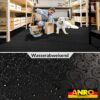 PVC Bodenbelag Noppenbelag Vinylboden Noppen Industriebodenbelag 1mm Meterware 140cm Schwarz