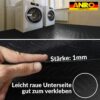 PVC Bodenbelag Vinylboden Meterware Riffelblech Tränenblechoptik Schwarz 1mm 140cm Breite Antirutschmatte
