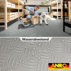 PVC Boden Bodenbelag Vinylboden Riffelblech Tränenblechoptik Silber 1mm Meterware 140cm Breite