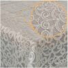 Abwaschbare Tischdecke Lace Vinyl Häkelspitze Optik Spitzentischdecken Blumen Beige – 100x138cm