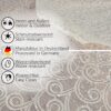 Abwaschbare Tischdecke Lace Vinyl Häkelspitze Optik Spitzentischdecken Blumen Beige – 100x138cm
