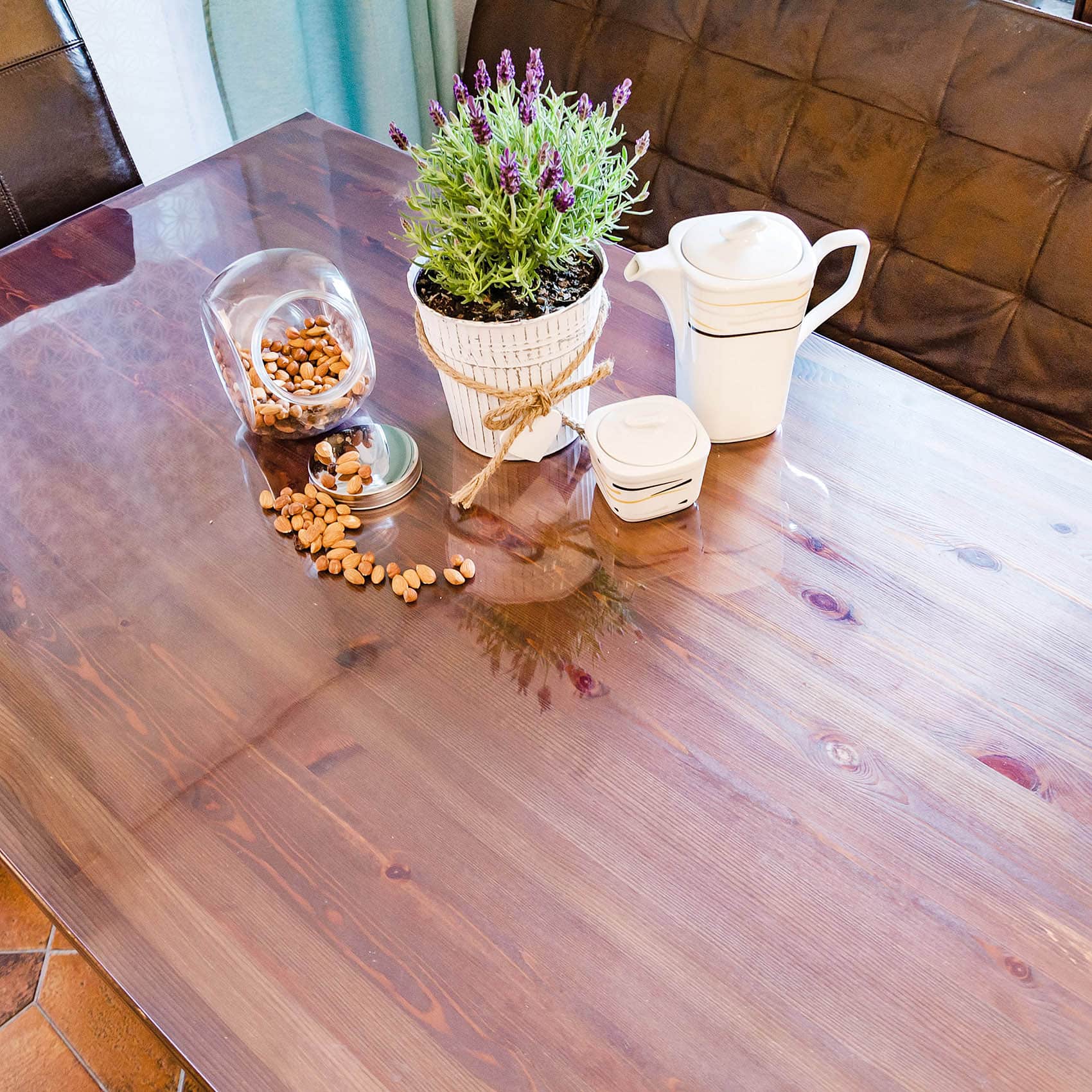 foto-muster Tischschutzfolie 2mm 100cm Breite Schutzfolie durchsichtig transparent Tischfolie