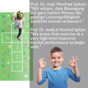 Spielmatte Teppich Läufer Flur Hüpfspiel Hüpfkästchen Spielteppich abwaschbar Hinkepott 75x161cm