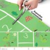 Spielmatte Teppich Läufer Flur Hüpfspiel Hüpfkästchen Spielteppich abwaschbar Briefhopse 75x194cm