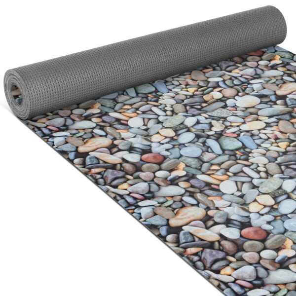 Teppichläufer Küchenläufer rutschfest abwischbar Teppich Steine Kieselstrand Mehrfarbig 65cm Breit – 100x65cm