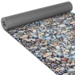 Teppichläufer Küchenläufer rutschfest abwischbar Teppich Steine Kieselstrand Mehrfarbig 65cm Breit