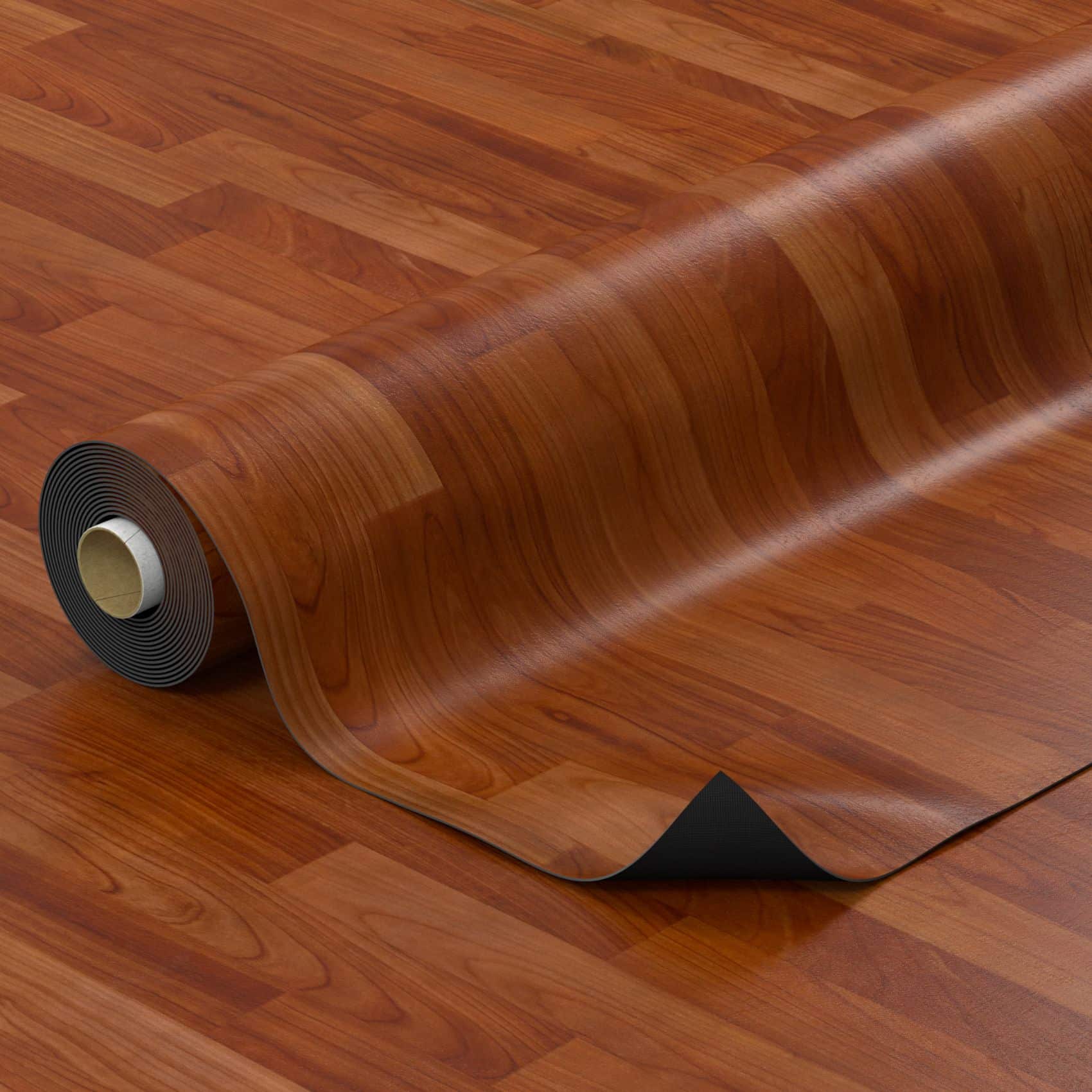 ANRO Vinylboden IMOS PVC-Boden Holzoptik 140 cm Breit 1 mm extra dünn, Feuchtigkeitsbarriere, feine Optik, langlebig, Einzelstück, eine Rolle Bodenbelag, Isolierend und wasserbeständig Größe: 100x140cm Birke Braun