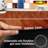 PVC Bodenbelag Vinylboden Meterware Fußbodenbelag Holzoptik Dunkelbraun Boden Beläge 140cm Breite
