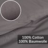 Bettbezug Bettdeckenbezug 100% Baumwolle Bettwäsche Bettdecke Grau