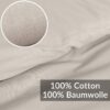 Bettbezug Bettdeckenbezug 100% Baumwolle Bettwäsche Bettdecke Beige