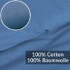 Bettbezug Bettdeckenbezug 100% Baumwolle Bettwäsche Bettdecke Blau
