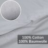 Bettbezug Bettdeckenbezug 100% Baumwolle Bettwäsche Bettdecke Hellgrau