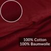 Bettbezug Bettdeckenbezug 100% Baumwolle Bettwäsche Bettdecke Bordeaux