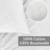 Kissenbezug Kopfkissenbezug 100% Baumwolle Kissenhülle atmungsaktiv Weiß