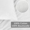Kissenbezug Kopfkissenbezug 100% Baumwolle Kissenhülle atmungsaktiv Weiß