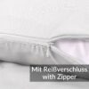 Kissenbezug Kopfkissenbezug 100% Baumwolle Kissenhülle atmungsaktiv Weiß