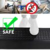 Gummi Stufenmatte mit Kantenschutz Noppen Schwarz Gummimatte Treppen außen – 60x30x4cm