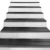 Gummi Stufenmatte mit Kantenschutz Noppen Schwarz Gummimatte Treppen außen – 60x30x4cm