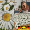 Wachstischdecke Wachstuch Tischdecke Wachstuch Meterware Tischdecke abwaschbar Gartentischdecke Kamillen