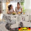 Wachstischdecke Wachstuch Tischdecke Wachstuch Meterware Tischdecke abwaschbar Gartentischdecke Holz Liebe