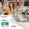 Wachstischdecke Wachstuch Tischdecke Wachstuch Meterware Tischdecke abwaschbar Gartentischdecke Holz Herz – 90x130cm, Schnittkante