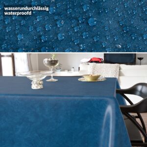 Wachstischdecke Wachstuch Tischdecke Wachstuch Meterware Tischdecke abwaschbar Gartentischdecke Marmor Blau