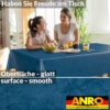 Wachstischdecke Wachstuch Tischdecke Wachstuch Meterware Tischdecke abwaschbar Gartentischdecke Marmor Blau