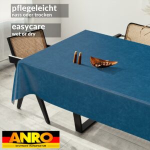 Wachstischdecke Wachstuch Tischdecke Wachstuch Meterware Tischdecke abwaschbar Gartentischdecke Marmor Blau