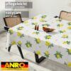 Wachstischdecke Wachstuch Tischdecke Wachstuch Meterware Tischdecke abwaschbar Gartentischdecke Zitronen – 90x130cm, Schnittkante