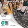 Wachstischdecke Wachstuch Tischdecke Wachstuch Meterware Tischdecke abwaschbar Gartentischdecke Barista Schwarz – 90x130cm, Schnittkante