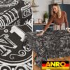 Wachstischdecke Wachstuch Tischdecke Wachstuch Meterware Tischdecke abwaschbar Gartentischdecke Barista Schwarz – 90x130cm, Schnittkante