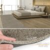 Teppich Wohnzimmer Kurzflor Designer Teppichläufer Uni einfarbig auch für Badezimmer