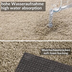Teppich Wohnzimmer Kurzflor Designer Teppichläufer Uni einfarbig auch für Badezimmer
