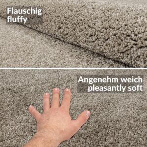Teppich Wohnzimmer Kurzflor Designer Teppichläufer Uni einfarbig auch für Badezimmer
