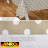 Wachstischdecke Wachstuch Tischdecke Wachstuch Meterware Tischdecke abwaschbar Gartentischdecke Punkte Beige