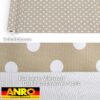 Wachstischdecke Wachstuch Tischdecke Wachstuch Meterware Tischdecke abwaschbar Gartentischdecke Punkte Beige